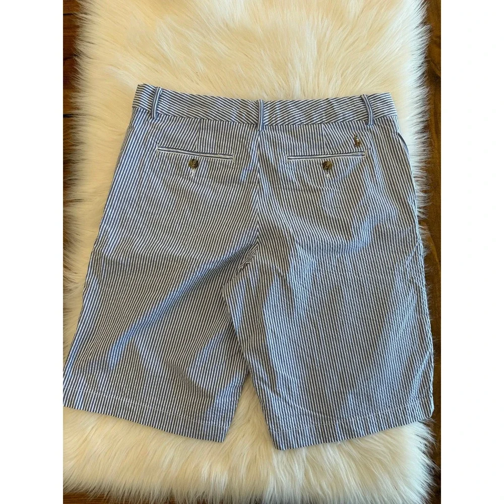 Polo Ralph Lauren blue‎ seersucker shorts size 20 EUC